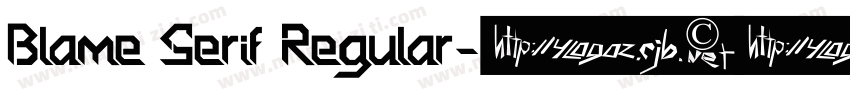 Blame Serif Regular字体转换